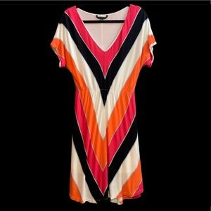 Felicity and Coco v-neck striped jersey dress